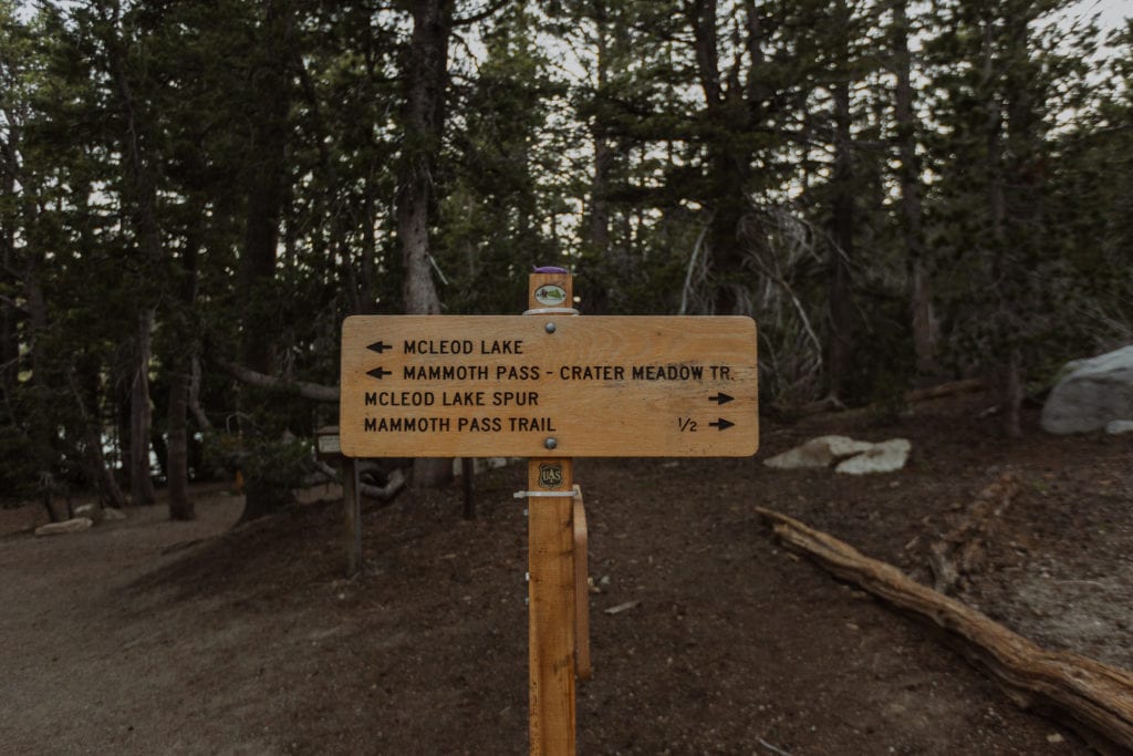 McLeod Lake Trail Sign