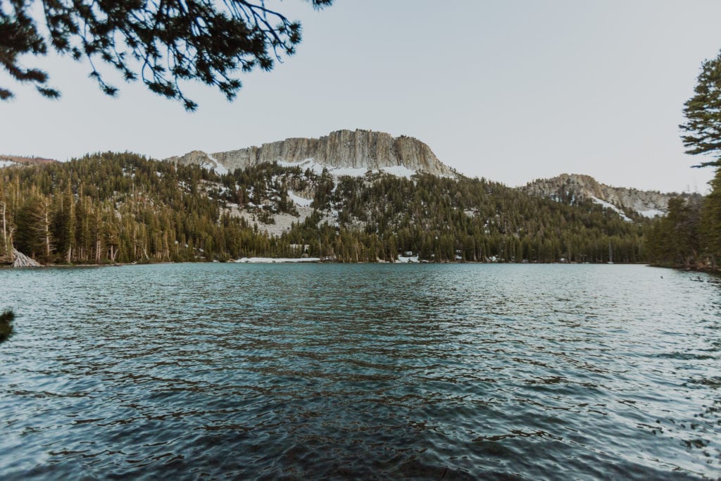 View of McLeod Lake with Mammoth Crest above it